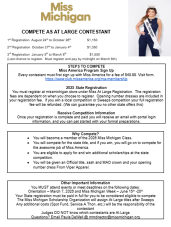 2026 Miss At-Large Registration